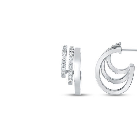 0.34 Karat Pırlanta Fantezi Küpe