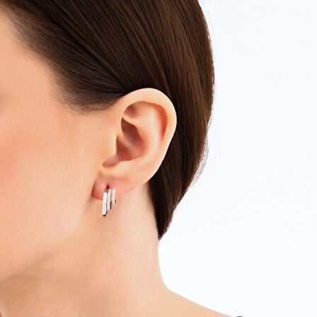 0.34 Karat Pırlanta Fantezi Küpe