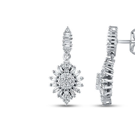 0.48 Karat Pırlanta Fantezi Küpe