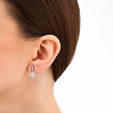 0.48 Karat Pırlanta Fantezi Küpe