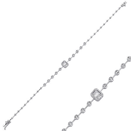 Baget Taşlı Pırlanta Bileklik