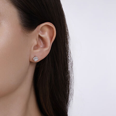 0.35 Karat Pırlanta Fantezi Küpe