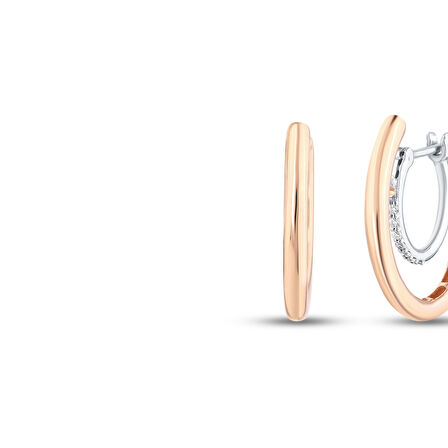 0.09 Karat Pırlanta Halka Küpe