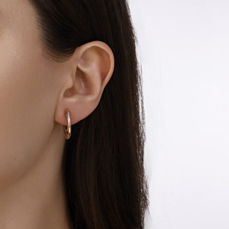 0.09 Karat Pırlanta Halka Küpe