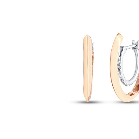 0.08 Karat Pırlanta Fantezi Küpe