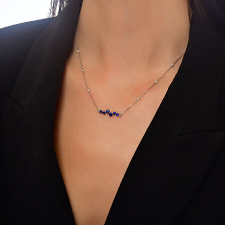 0.04 Karat Safir Taşlı Kolye