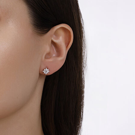 0.42 Karat Pırlanta Fantezi Küpe