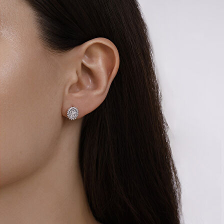 0.54 Karat Pırlanta Fantezi Küpe