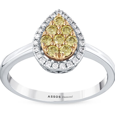 0.29 Karat Damla Formlu Pırlanta Yüzük