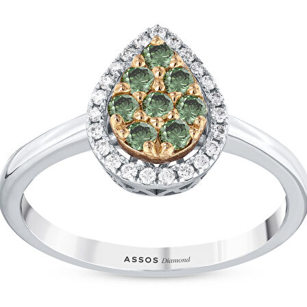 0.29 Karat Damla Formlu Pırlanta Yüzük