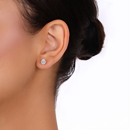 0.38 Karat Pırlanta Fantezi Küpe