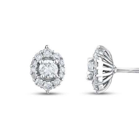 0.38 Karat Pırlanta Fantezi Küpe