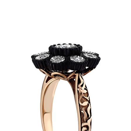 0.10 Karat Gül Elmas Yüzük