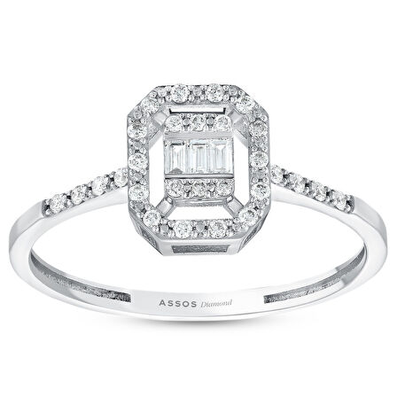 0.14 Karat Baget Pırlanta Yüzük