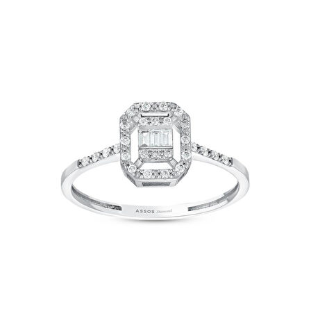 0.14 Karat Baget Pırlanta Yüzük