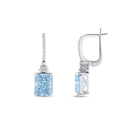 0.15 Karat Violet Taşlı Pırlanta Küpe