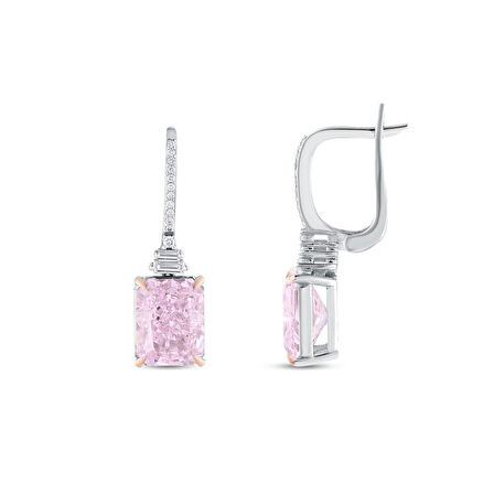 0.15 Karat Violet Taşlı Pırlanta Küpe