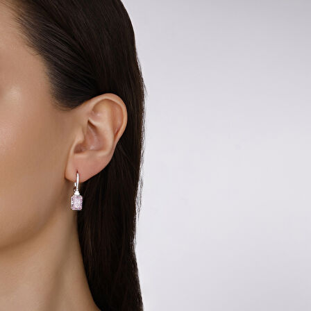 0.15 Karat Violet Taşlı Pırlanta Küpe