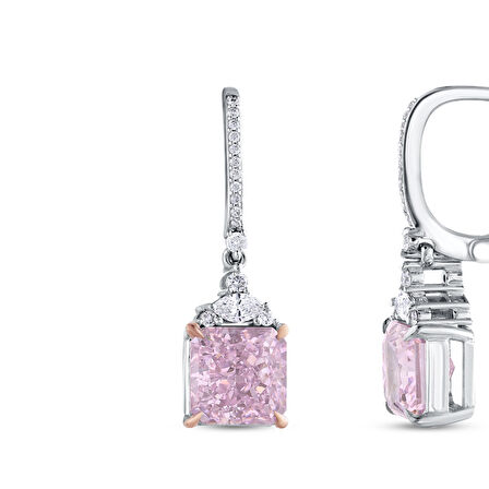 0.29 Karat Violet Taşlı Pırlanta Küpe