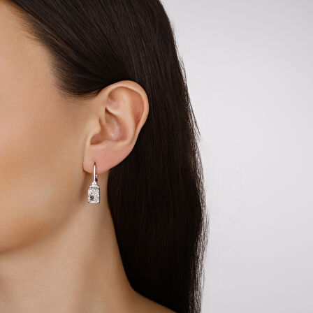 0.29 Karat Violet Taşlı Pırlanta Küpe