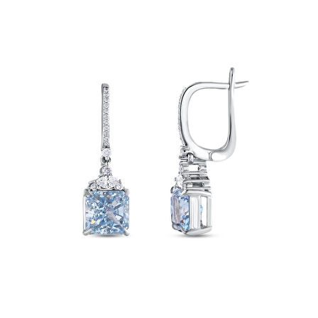 0.29 Karat Violet Taşlı Pırlanta Küpe