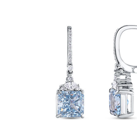 0.29 Karat Violet Taşlı Pırlanta Küpe