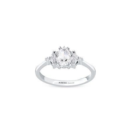 0.15 Karat Pırlanta Violet Taşlı Yüzük