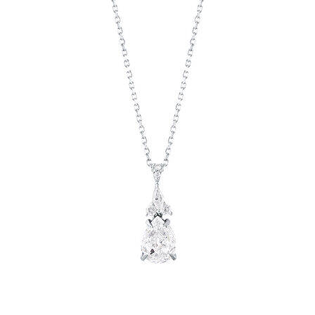 0.08 Karat Pırlanta Violet Taşlı Kolye