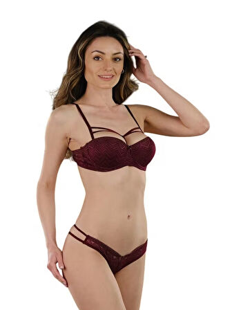 STORMED İç Giyim Giyim Kadın Desenli Destekli Sütyen Takımı 1850