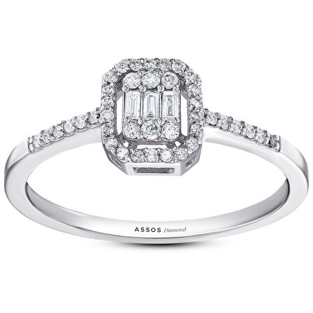 0.21 Karat Baget Pırlanta Yüzük