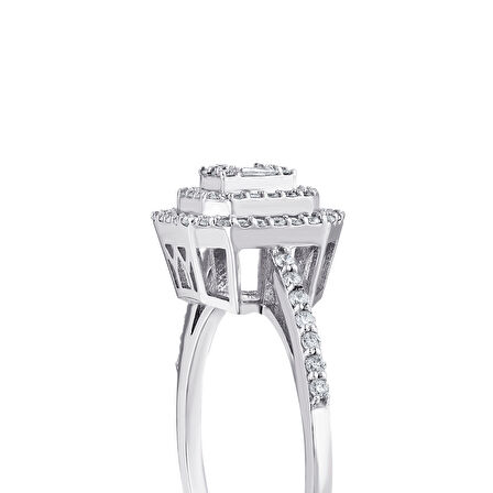 0.32 Karat Baget Taşlı Pırlanta Yüzük