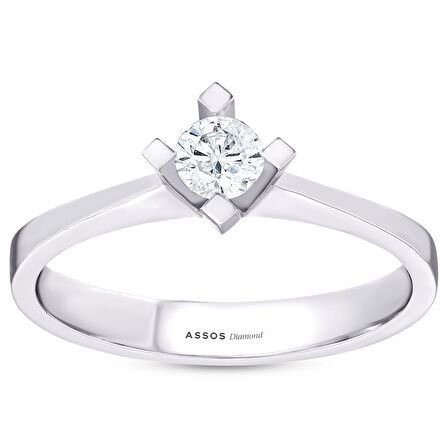 0.45 Karat Pırlanta Tektaş Yüzük