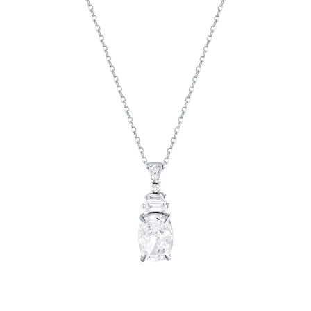 0.08 Karat Pırlanta Violet Taşlı Kolye