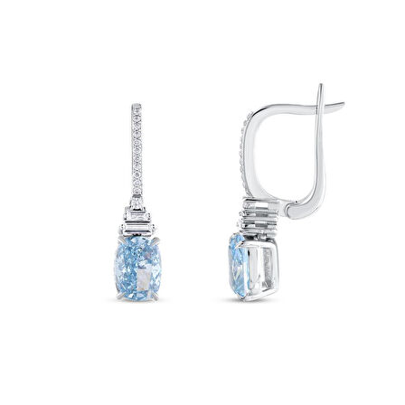 0.17 Karat Violet Taşlı Pırlanta Küpe