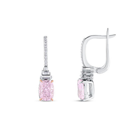 0.17 Karat Violet Taşlı Pırlanta Küpe