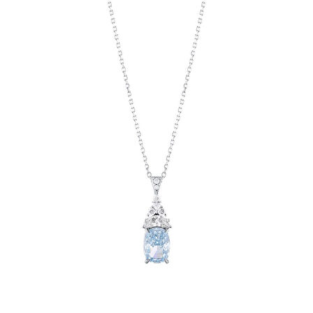 0.21 Karat Violet Taşlı Pırlanta Kolye