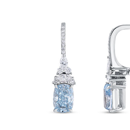 0.38 Karat Violet Taşlı Pırlanta Küpe