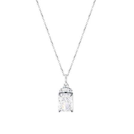 0.12 Karat Violet Taşlı Pırlanta Kolye