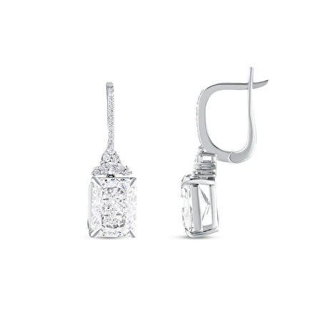 0.26 Karat Violet Taşlı Pırlanta Küpe