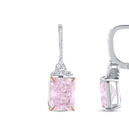 0.26 Karat Violet Taşlı Pırlanta Küpe