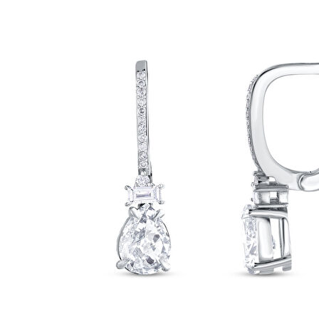 0.16 Karat Violet Taşlı Pırlanta Küpe