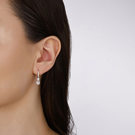 0.16 Karat Violet Taşlı Pırlanta Küpe