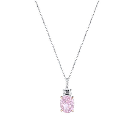 0.06 Karat Violet Taşlı Pırlanta Kolye