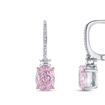 0.17 Karat Violet Taşlı Pırlanta Küpe