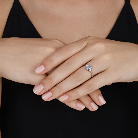 0.10 Karat Violet Taşlı Pırlanta Yüzük