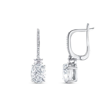 0.18 Karat Violet Taşlı Pırlanta Küpe