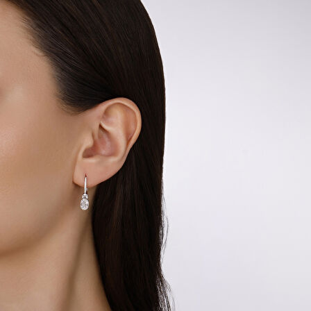 0.18 Karat Violet Taşlı Pırlanta Küpe