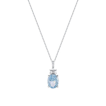 0.08 Karat Violet Taşlı Pırlanta Kolye