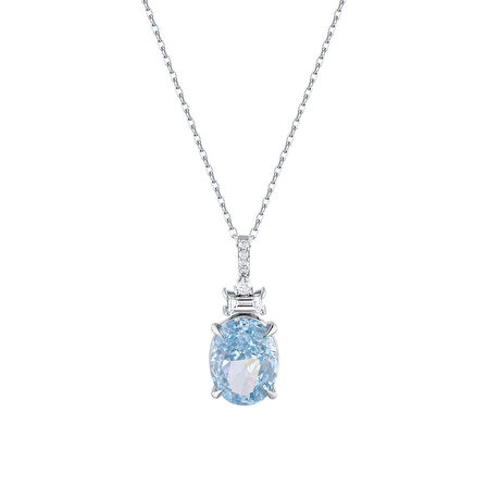 0.08 Karat Violet Taşlı Pırlanta Kolye