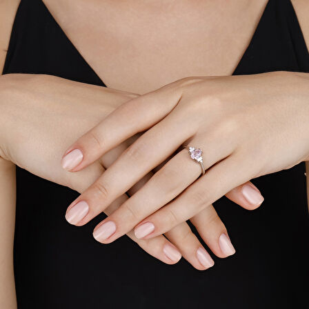 0.10 Karat Violet Taşlı Pırlanta Yüzük